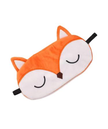 Cute Orange Fox Sleeping Eye Mask Plush Blindfold Travel Sleep Masks Super Soft Funny Eye Cover for Kids Girls and Adult Face Eye Cover Sleeping Mask Soft Lightweight Night Sleep Masks