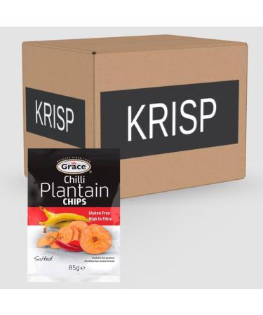 9 x 85g Chilli Spicy Plantain Chips Banana Crisps Natural Lunch Snack Gluten Free - Buy Online on GoSupps.com