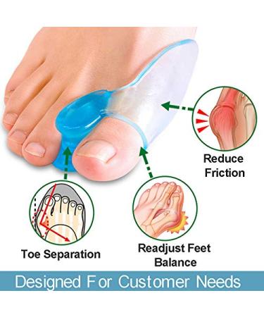 GsT Big Toe Separator - Set of 2 Pairs | Toe Spacers for Toe Alignment and Pain Relief - Buy Online on GoSupps.com