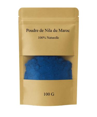 artisanberbere Moroccan Blue Nila Powder 100 g Natural Lightening of Face and Dark Areas Strengthening hair care Antistain 100 natural Traditional Sahara beauty