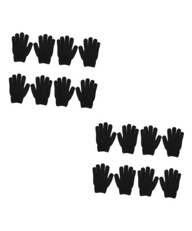 FOMIYES 8 Pairs Back Scrub Gloves Five Fingers Shower Gloves Body Scrubber Gloves Exfoliating Scrub Household Exfoliating Mitt Dead Body Towel Shower Brush Loofah Man Polyester