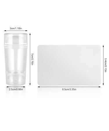 Buy Auidy 6txd Double-End Silicone Nail Art Stamper & Scraper | DIY Nail Design Tools for Perfect French Nails & Stamping | 7x3cm - Buy Online on GoSupps.com