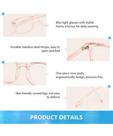 Shop Firmoo Prescription Reading Glasses 1.25 | Blue Light Blocking & Glare-Free | TR90 Clear Pink for Men & Women - Buy Online on GoSupps.com