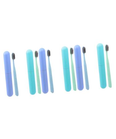 Minkissy 6-part toothbrush set sensitive toothbrushes toothpaste soft toothbrush case extra soft toothbrushes normal toothbrush manual toothbrush wheat gift travel