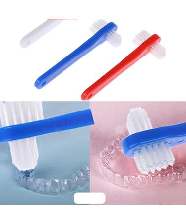 JINJIASUYISU 3Pcs Denture Brush - Dual Head Toothbrushes for Hard Denture Cleaning - Buy Online on GoSupps.com