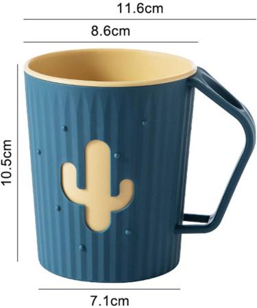 Toothbrush Travel Case & Bathroom Cup Set - Orange Plastic Mug with Handles for Home & Travel - Buy Online on GoSupps.com