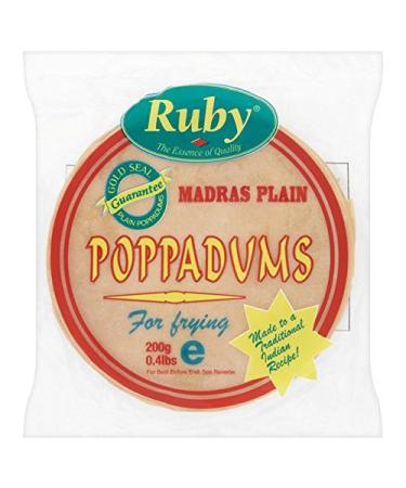 Ruby Ruby Poppadums unis Madras 200 g