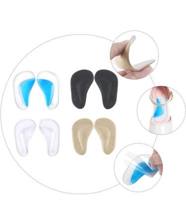 FRCOLOR Arch Support Pads - 4 Pairs Adhesive Cushions for Fallen Arches Gel Foot Insoles for Kids & High Heels - 9.7x5.8cm - Buy Online on GoSupps.com