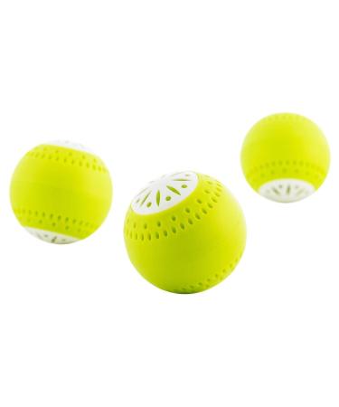Innovagoods - 3 Set eco -balls for the refrigerator extends freshness of food odor neutralizer environmentally friendly ABS and activated carbon yellow 5x5x5 cm