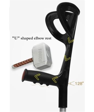 Adult Underarm Crutches Portable Folding Aluminum Forearm Crutches Adjustable Canes for 55-75 Inch Height Canes Independence - Buy Online on GoSupps.com