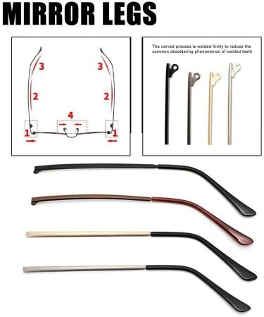 Universal Metal Eyeglass Leg Repair Tool - Non-Slip Spectacle Accessories - Replacement Frame Arm - Black - Free Size - Buy Online on GoSupps.com