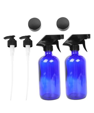 HAPINARY 1 Set Refillble Bottle Clear Spray Bottle Refillable Spray Bottle Glass Spray Bottle Ml Spray Bottle Cleaning Solution Bottle Refillable Water Sprayer Cap Cosmetic Press The Pump 21x7cm Blue