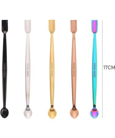 CYFUN DESIGN 5-Piece Stainless Steel Craft Spoons Set for DIY Scrapbooking and Cardmaking - High Lighten, 5 Colors - Buy Online on GoSupps.com