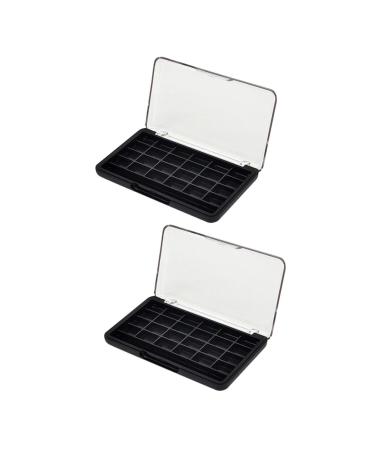 2pcs 24 Eye Shadow Tray Empty Cosmetic Cases Eyeshadow Case Empty Eyeshadow Pallets Empty Eyeshadow Organizer Lipstick Diy Case Eyeshadow Sub Plate Diy Eye Shadow Case