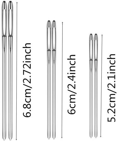 Fbshicung 32pcs Sewing Needle Set - 24 Self Threading Needles, 6 Large-Eye Hand Sewing Needles with Wooden Case - Buy Online on GoSupps.com