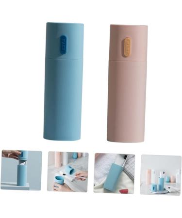 Minkissy 2-Piece Travel Toothbrush Set - Portable Toothpaste Case & Outdoor Toothbrushes - Durable & Convenient - Perfect for Travel (Blue 19x6.2cm) - Buy Online on GoSupps.com