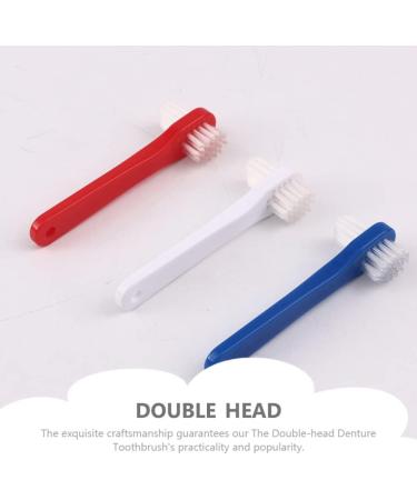Artibetter Denture Cleaning Brush - Dual Head Toothbrush for False Teeth - Hard Bristles - Effective Denture Care - Buy Online on GoSupps.com