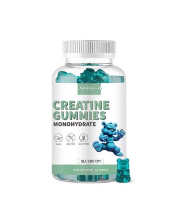 Creatine monohydrate gummy bear - 2000 mg creatine monohydrate per dose - vegan creatine without gluten - Creatine rubber - 60 units blueberry taste - Buy Online on GoSupps.com
