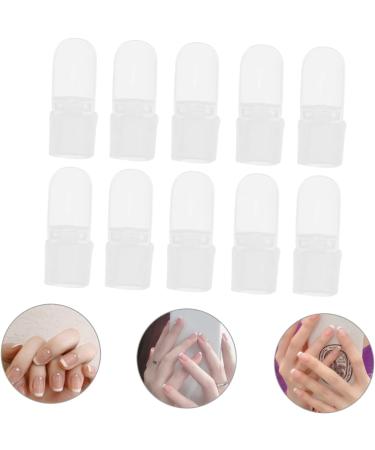 Housoutil 20pcs Nail Case Fingertip Nails Gel Nail Soak off Cap Peel Polish Nail Polish Varnish Tip Nail Monomer Dish Gelt Nail Gel Nail Varnish Protector Plastic Manicure Protective Case - Buy Online on GoSupps.com