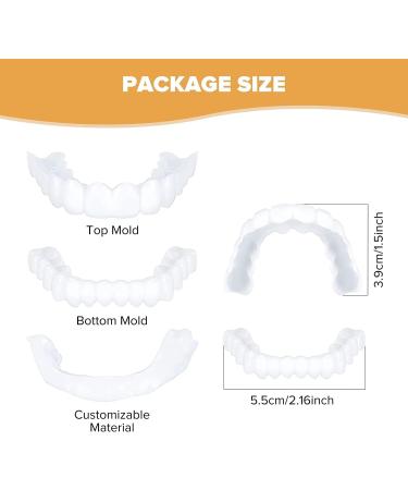 2 PCS Temporary Snap-On Veneers for Men and Women - Cover Imperfect Teeth, No Pain, No Drilling - Achieve Confident Smile - Buy Online on GoSupps.com