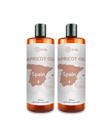 Nature Packaged Apricot Kernel Oil - Direct from Spain and Turkey - 100% Pure Carrier Oil for Hair, Face, and Skin - Cold-Pressed Carrier Oils - (16 oz) 2 Packs