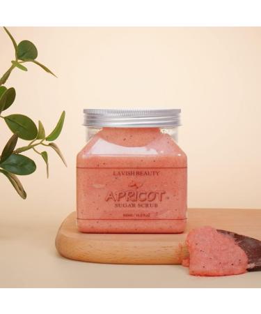 Apricot Face & Body Scrub Exfoliating & Purifying Sugar Scrub For Healthy Glow 450g - Buy Online on GoSupps.com