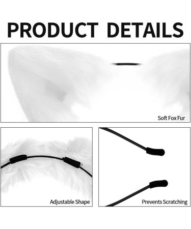 SycloPak Cat Ears Cat Ears Headband Fox Ears Wolf Ears Cat Ears Halloween Cat Headband Werewolf Ears White Cat Ears Cat Ears Headband Adult Fluffy Cat Ears Cute Cosplay Costume Party Head Accessories - Buy Online on GoSupps.com