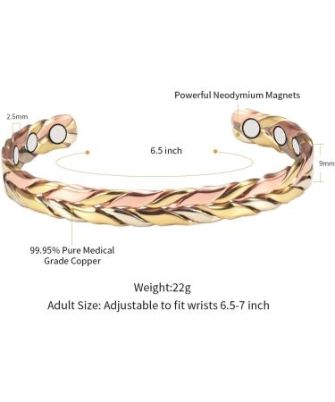 Buy ENERCOPPEX 3500 Gauss Magnetic Hardship for Men & Women - 99.99% Pure Copper Hand-Woven Indian Craft with 8 Magnets - International Shipping Available - Buy Online on GoSupps.com