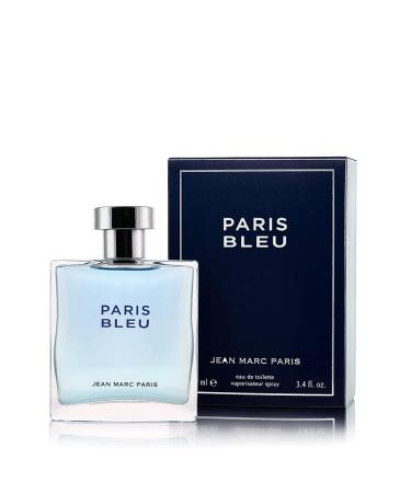 Jean Marc Paris Paris Bleu Homme Eau de Toilette Spray 3.4 fl. oz. blue Men's Cologne Fresh Cologne Notes of Bergamot Lavender and Leather