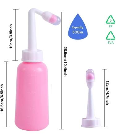 Snykes Postpartum Perineal Wash Bottle - 500ml Portable Bidet for Women | Peri Recovery & Postpartum Care | Maternity Essentials for New Moms - Pink - Buy Online on GoSupps.com