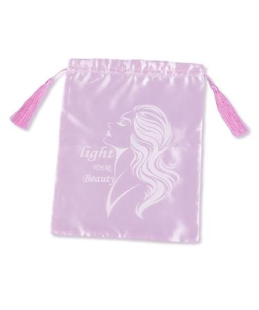 Satin Bags With Drawstring For Hair Extensions,Hair Packaging Bags For Bundles,Bags For Hair Bundles Wig Storage, Hair Tool Travel Bag,2 Pieces Drawstring Satin Hair Storage Bags (3Pieces,Light Pink) 3 count(pack of 1) Lig…
