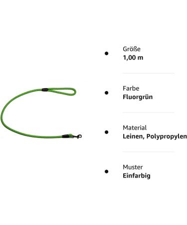High-Quality Fluor Green Rope Leash - 10mm 27 Colors & 7 Lengths Available | International Shipping - Buy Online on GoSupps.com