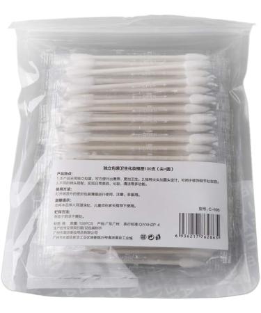 MYBOON Disposable Double Ended Cotton Swabs - Individually Wrapped Portable Travel Cotton Buds | 100 Count - Buy Online on GoSupps.com
