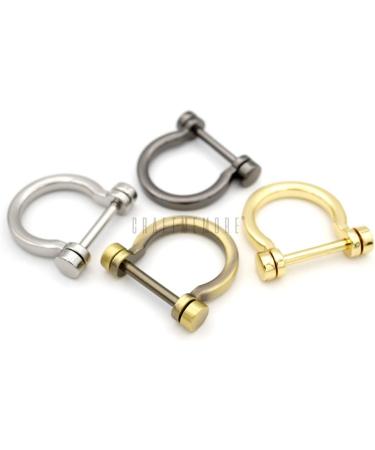 CRAFTMEMORE D-Rings Screw-in Shackle Horseshoe U Shape D Ring for 3/4 Inch Strap - 4 pcs, Brushed Brass - Ideal for DIY Leather Craft & Purse Accessories - Buy Online on GoSupps.com
