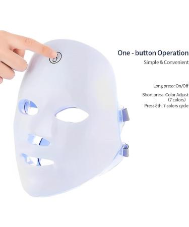 Photon Light Therapy LED Face Mask 7 Multi Colour Lights for Anti Aging Facial Beauty Device UK - Buy Online on GoSupps.com