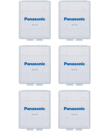 Panasonic BQ-CASE6SA Battery Storage Cases with 4AA or 5AAA Battery Capacity, 6 Pack