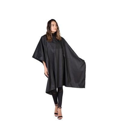 Betty Dain Signature Cosmix Coloring/Styling Cape 54x60 Inch - Chemical-Proof, Lightweight Fabric, Snap Closure - Black - Buy Online on GoSupps.com