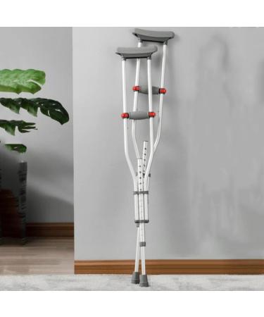 LINYUES Armpit Walking Stick Folding Crutches for Adult Disabled Elderly Adjustable Armpit Crutches Lightweight Aluminum Medical Crutches Silver (1 Pair) Anniversary - Buy Online on GoSupps.com
