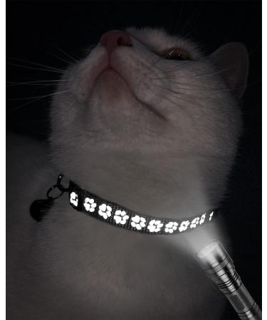 Taglory Reflective Cat Collars 2 Pack with Bell | Breakaway Girl Boy Kitten Collar | Adjustable 7.5-12.5 inches | Black - Buy Online on GoSupps.com