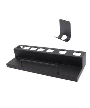 IWOWHERO Curling Iron Rack Hair Curler Rack Styler Holder Curler Wall Rack Kickstand Stainless Steel Black