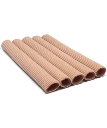 5-Pack Gel Toe Protector Sleeves - Breathable Fabric Cushion Tubes for Pain Relief Corn & Callus Removal - Buy Online on GoSupps.com