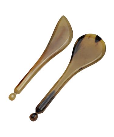 Healeved 2 pieces of face acupunctive massage stick face massage plate guasha scraper hand tools acupressure massage tools massage acupressure pen acupunkt care pen eyes eyes