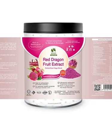 Red Dragon Fruits Standardized Extract Powder 100g Bionutricia Extract - Natural Asian Gourmet Standardized Fresh Beverage or Bakery Ingredient Natural Flavor Natural Color - Buy Online on GoSupps.com