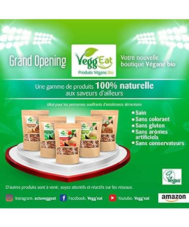 Vegg' Eat Granola Fonio Hibiscus Crunchy - 100% Natural Cereal - Organic - Gluten Free - Preservative Free - Wheat Free - Buy Online on GoSupps.com