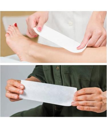 100PCS White Disposable Non-woven Hair Removal Wax Strip Hair Remove Paper Depilatory Epilator for Arms Legs Lip Eyebrow Oxter of Women and Men(size:7.87 x 2.76inch) - Buy Online on GoSupps.com