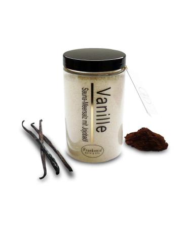 Frankonia BATH & SPA Sauna Salt Peeling Vanilla 400g - Sea Salt with Jojoba Oil Vitamin E Body Scrub Shower and Body Peeling for all Skin Types Vegan Paraben-Free 400 g (Pack of 1) - Buy Online on GoSupps.com