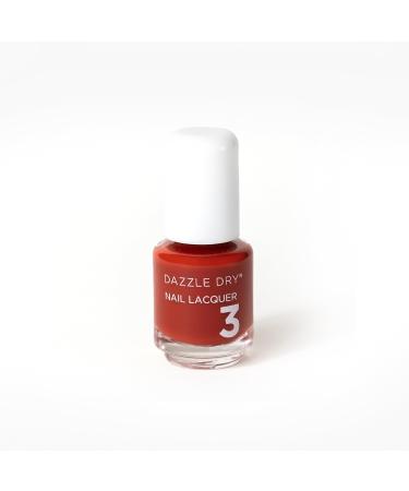 Dazzle Dry Nail Mini Lacquer (Step 3) - Ember - A burnt red with subtle orange undertones. Full coverage shimmer. (0.17 fl oz / 5 Manicures) Ember | 0.17 Fl Oz