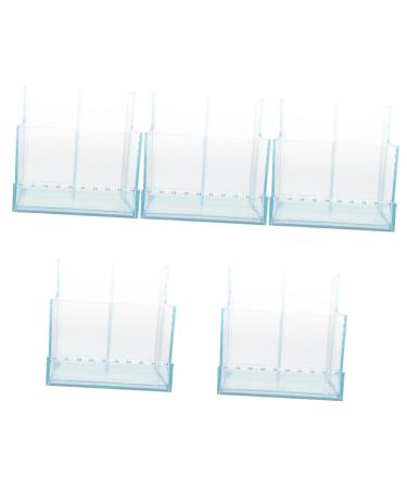 POPETPOP 5 Pcs Storage Rack Grinding Head Storage Rack Manicure Tools Nail Technician Organizer Nail Salon Accessories Nail Organizer Polisher Organizer Tweezers Drill Rig Plastic 10.3x9.7cmx5pcs Bluex5pcs