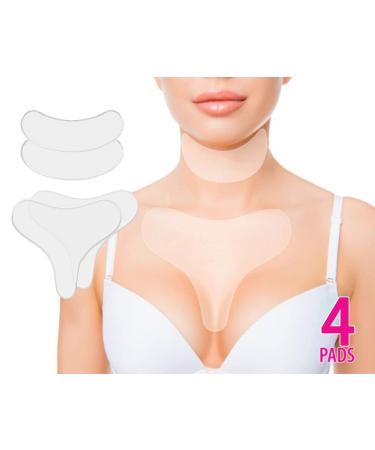 MANDOYV Neck Wrinkle Patches Wrinkle Patches Pack of 4 - Chest Wrinkle Silicone Pad- Reusable and Washable Wrinkle Patches for Wrinkles Treatment While Sleeping