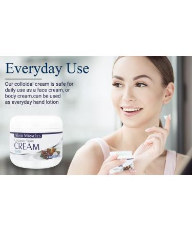 Silver Miracles Colloidal Silver Cream 4oz | Skin Healing, Moisturizing, Handmade in USA | 99.999% Pure Silver | Scent & Dye Free - Buy Online on GoSupps.com